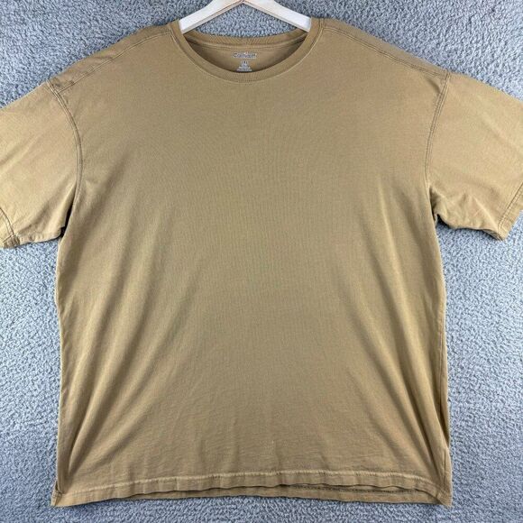 Carhartt Shirt Mens XXLT Tall Tan Workwear Outdoor Tee‎ Hike Camp Fish K180PTN - Picture 1 of 11